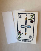 The Magician: Hand-Painted Original Tarot Greeting Card