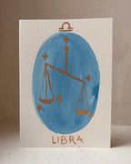 Libra: Hand-Painted Original Greeting Card